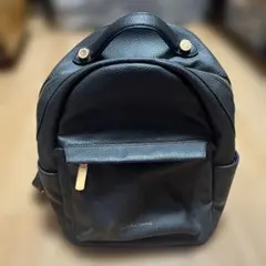 Samantha Thavasa 黒 レザー バックパック