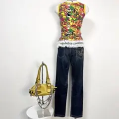Y2K❤️ Vivienne Westwood オーブ刺繍 デニムパンツのサムネイル