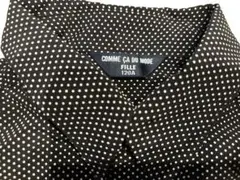 コムサフィユ　長袖シャツ　羽織り　ドット柄　120cm 黒　ブラック　綿100
