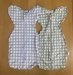 コニー　スワドル　2枚セット チェック柄