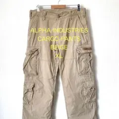 【ALPHA INDUSTRIES】 アルファ カーゴパンツ ベージュ XLのサムネイル