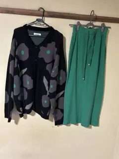 セット販売チャオパニックティピーカーディガン リブスカート