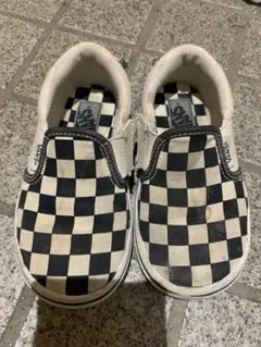 VANS チェッカーパターンスリッポン 18センチ