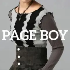 PAGEBOY ハイショクルーズネックトップス