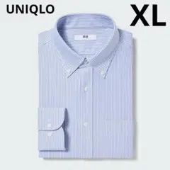 メンズ　UNIQLO ノンアイロンジャージーシャツ/ボタンダウン/長袖　XL