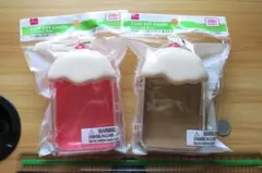 クリームソーダ？カップケーキ？プラスチックケース2色セットボールチェーン付きのサムネイル