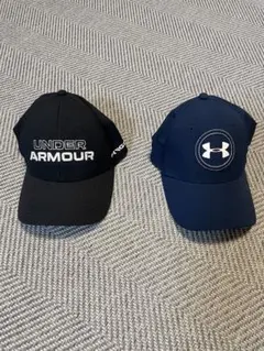 UNDER ARMOUR ゴルフキャップ 2個セット ブラック ネイビーのサムネイル