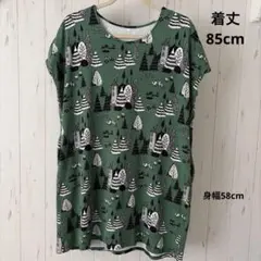 ムーミン 森の風景 半袖チュニック グリーン フェリシモsyrupのサムネイル