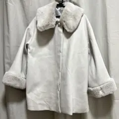 GRL リボンベルトファーティペット付 フレアコート コート レディース