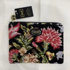 【新品未使用】FEILER フラワー柄 ポーチ タオル生地