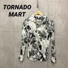 TORNADO MART シワ加工 光沢 シャツ 平成 Y2K お兄 【M】