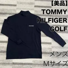 【美品】トミーヒルフィガー　メンズ　モックネック長袖　ネイビー　サイズMのサムネイル