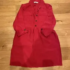 ZARA KIDS 赤 長袖ワンピース 13-14歳