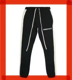 ESSENTIALS ジョガーパンツ ブラック/ホワイト　S