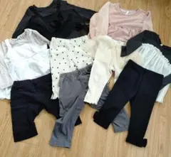 子ども服 女の子 まとめ売り 9点 80cmズボン 90cmトップス