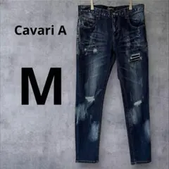 Cavari A ストレッチジーンズ　ダメージ加工　ダメージデニム　デニム