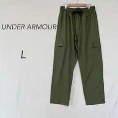 アンダーアーマー/ナイロンカーゴパンツ/L/モスグリーン/ウエストゴム/美品のサムネイル