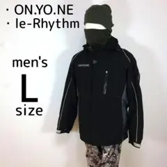 メンズ　L　スキー　スノーボードウェア　上下セット　ブラック　グレー　カモフラ