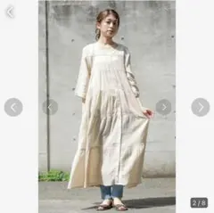 チャオパニックティピー ティアードマキシシャツワンピース ライトベージュF