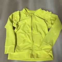 イエロー フリル ラッシュガード 120