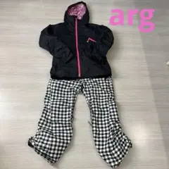 arg スノーボードウェア M 黒チェック レディース
