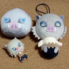 嘴平伊之助　ちょこのっこフィギュア　ちみっともぬい　ぬいぐるみ　あにずきん