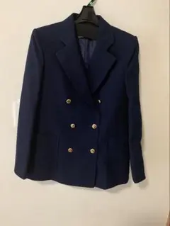 ネイビー ダブルブレスト テーラードジャケット
