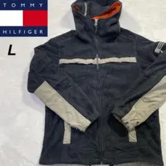 トミーヒルフィガー　フリースパーカー　マウンテンパーカー　ダークブルー　L