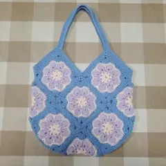 かぎ針編み グラニーバッグ 花柄