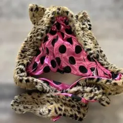 【訳あり】スーパーラヴァーズヒョウ柄ファーマフラー