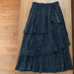 fifth フィフス ドット柄 スカート ティアードフレアスカート フリーサイズ