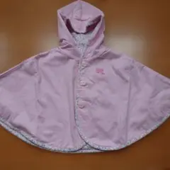 ミキハウス　ベビーポンチョ ピンク FREE(70-90)