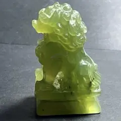 天然石 玉彫刻置物　獅子 パワーストーン　風水開運　縁起物