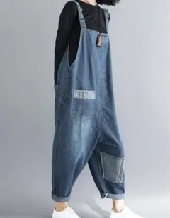 【2XL】レディース　デニムオーバーオール