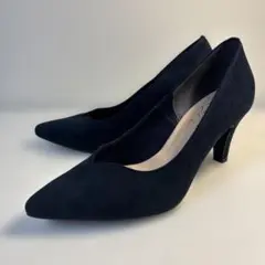 Launa Lea ネイビー スエード ポインテッドトゥ ハイヒール
