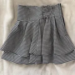 千鳥格子柄 ティアードミニスカート