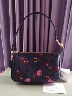 coach cherry nolita19 denim アクセサリーポーチ