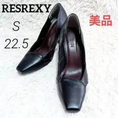 美品　RESEXXY スリットトゥ ピンヒールパンプス ブラック S　22.5のサムネイル