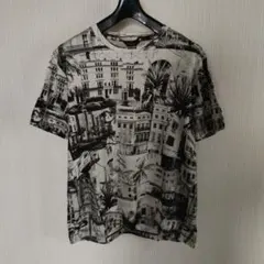 【極美品】 フェンディTシャツ L カールラガー コラージュプリント 半袖 白黒 フェンディTシャツ L カールラガー コラージュプリント 半袖 白黒