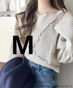 classicalelf 前後2wayヘビーワッフル切り替えプルオーバー（長袖）