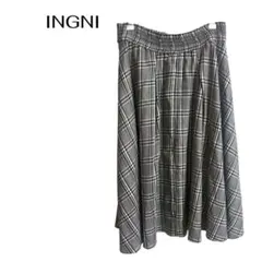 INGNI チェック柄 フレアスカート カジュアル デート ギャルのサムネイル