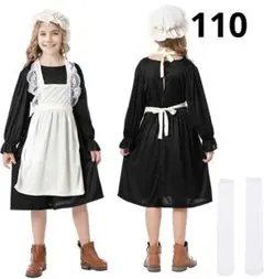 【匿名配送】コスプレ 子供 ハロウィン キッズ メイド ロリータ 喫茶店