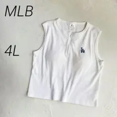 MLB LA ドジャース　ハーフジップ　カップ付き　リブタンクトップ　4Lのサムネイル