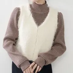 今季⭐︎新品【Kastane】シャギーニットベスト　カスタネ