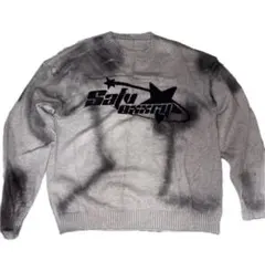 メンズ　レディース　ニット　セーター　ダメージ加工　海外ストリート風　古着