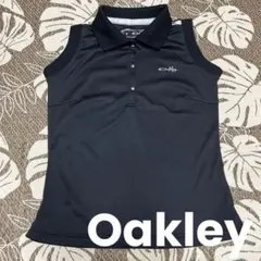 Oakley(オークリー)レディースゴルフ　ノースリーブシャツ　ブラックのサムネイル