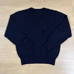 831 ネイビー Vネック セーター