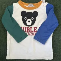 DOUBLE.B クマプリント 長袖カットソー 90cm