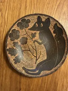 未使用品 鹿児島睦 アライグマ小皿 陶芸作品 作家 一点もの 陶器 未使用品 鹿児島睦 アライグマ小皿 陶芸作品 作家 一点もの 陶器