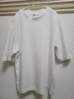 ユニクロU エアリズムコットンオーバーサイズTシャツ L ホワイト 白